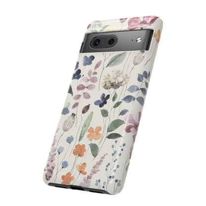 Floral prints phone case for iPhone, Samsung Galaxy and Pixel devices