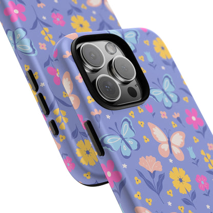 Lavender Butterflies: Tough Cases for iPhone, Samsung Galaxy and Google Pixel