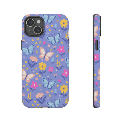 Lavender Butterflies: Tough Cases for iPhone, Samsung Galaxy and Google Pixel