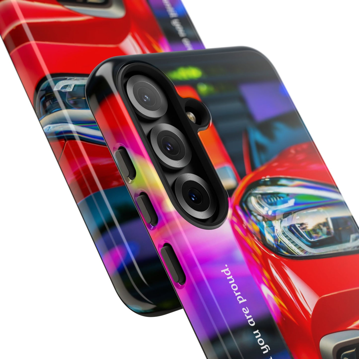 Don't Stop Until You Are Proud: Sports Car illustrated phone case for iPhone, Samsung Galaxy and Google Pixel