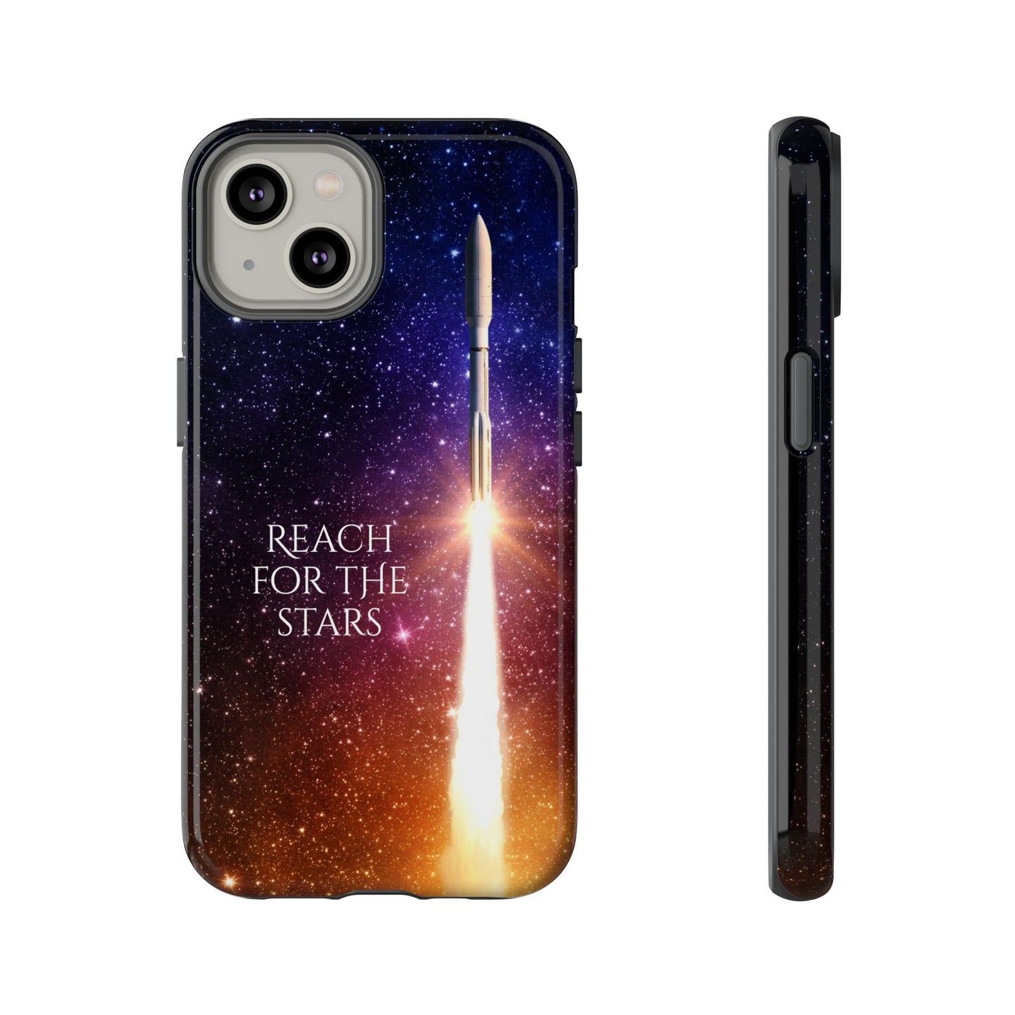 Reach for the Stars: Rocket-illustrated phone case for iPhone, Samsung Galaxy and Pixel devices