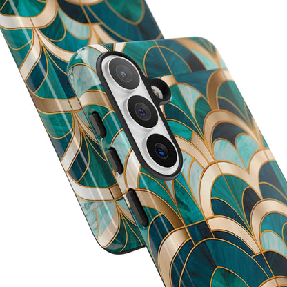 Emerald Deco: Vintage Plush Phone Case for iPhone, Samsung Galaxy and Google Pixel devices