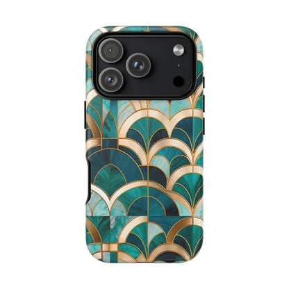 Emerald Deco: Vintage Plush Phone Case for iPhone, Samsung Galaxy and Google Pixel devices
