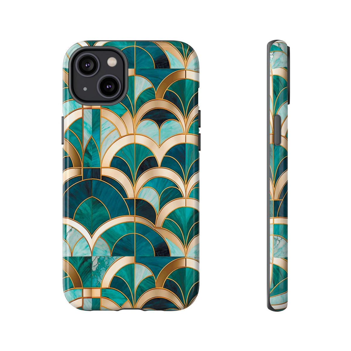 Emerald Deco: Vintage Plush Phone Case for iPhone, Samsung Galaxy and Google Pixel devices