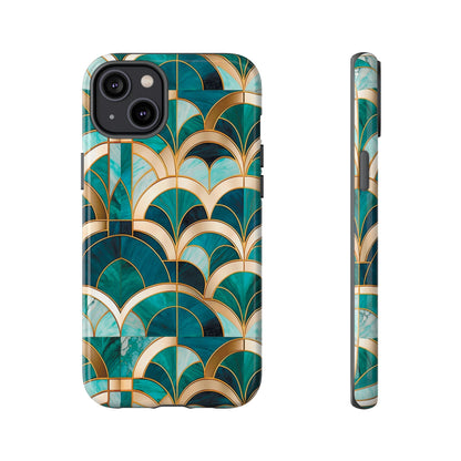 Emerald Deco: Vintage Plush Phone Case for iPhone, Samsung Galaxy and Google Pixel devices