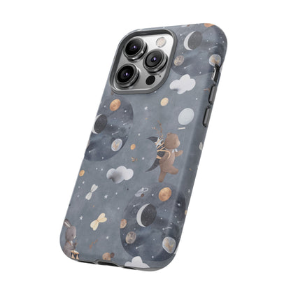 Moon, Bear and Bunny: Cute phone case for iPhone, Samsung Galaxy and Google Pixel devices