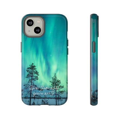 Show them what you're worth: Aurora borealis-inspired phone case for iPhone, Galaxy and Pixel devices