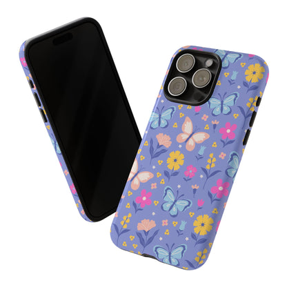 Lavender Butterflies: Tough Cases for iPhone, Samsung Galaxy and Google Pixel