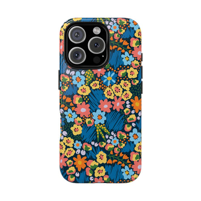 Bloom Burst: Color and Joy Themed Phone Case for iPhone, Samsung Galaxy and Google Pixel devices