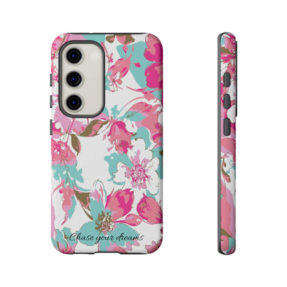 Chase your dreams: Artistic and elegant phone case for Apple iPhone, Samsung Galaxy and Pixel devices