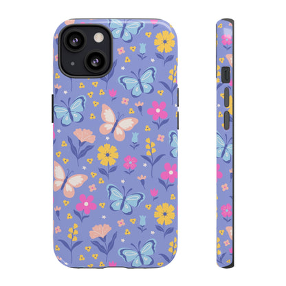 Lavender Butterflies: Tough Cases for iPhone, Samsung Galaxy and Google Pixel