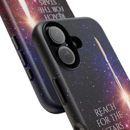 Reach for the Stars: Rocket-illustrated phone case for iPhone, Samsung Galaxy and Pixel devices