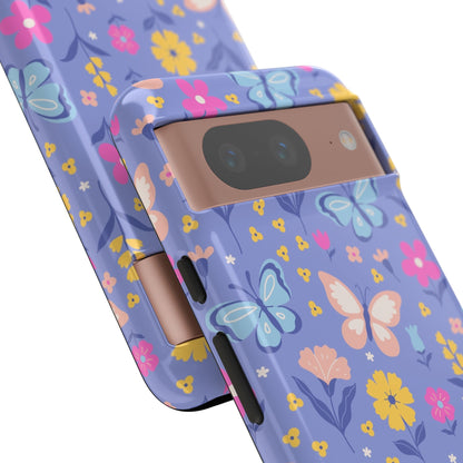 Lavender Butterflies: Tough Phone Case for iPhone, Samsung Galaxy and Google Pixel