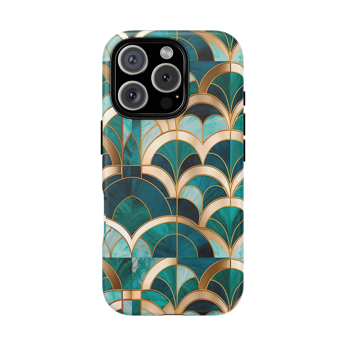 Emerald Deco: Vintage Plush Phone Case for iPhone, Samsung Galaxy and Google Pixel devices