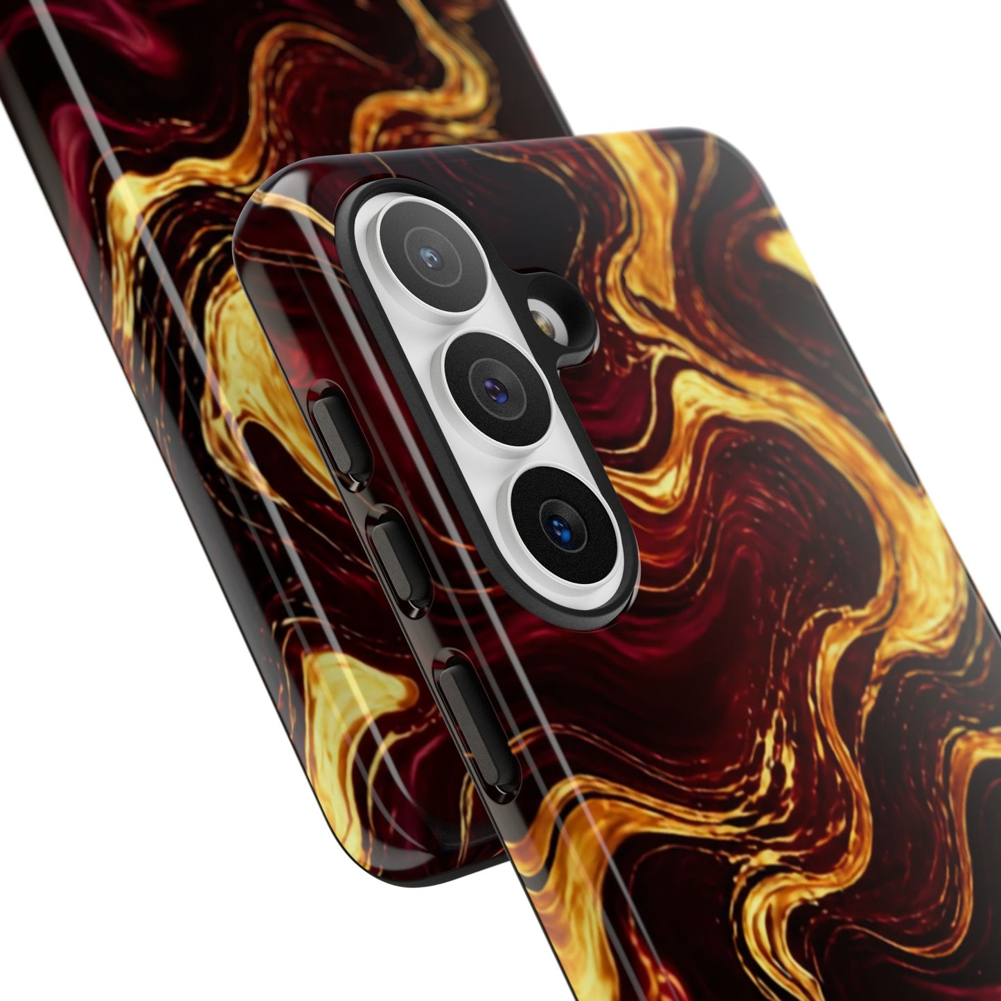 Molten Gold and Maroon Waves: Elegant Phone Case for iPhone, Samsung Galaxy and Google Pixel devices