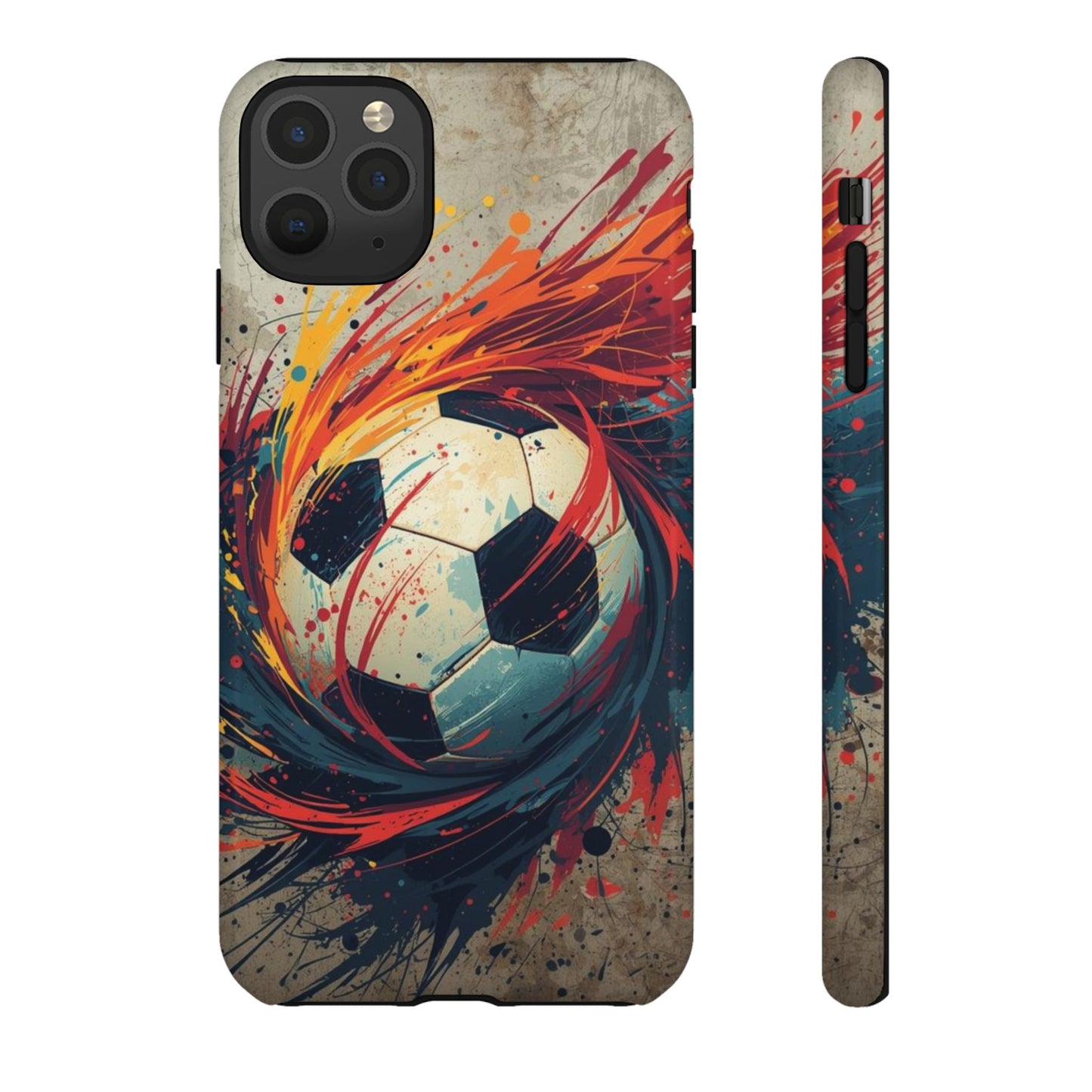 Football Swirl: Phone Case for iPhone, Samsung Galaxy and Google Pixel devices