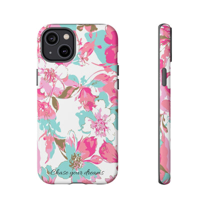 Chase your dreams: Artistic and elegant phone case for Apple iPhone, Samsung Galaxy and Pixel devices