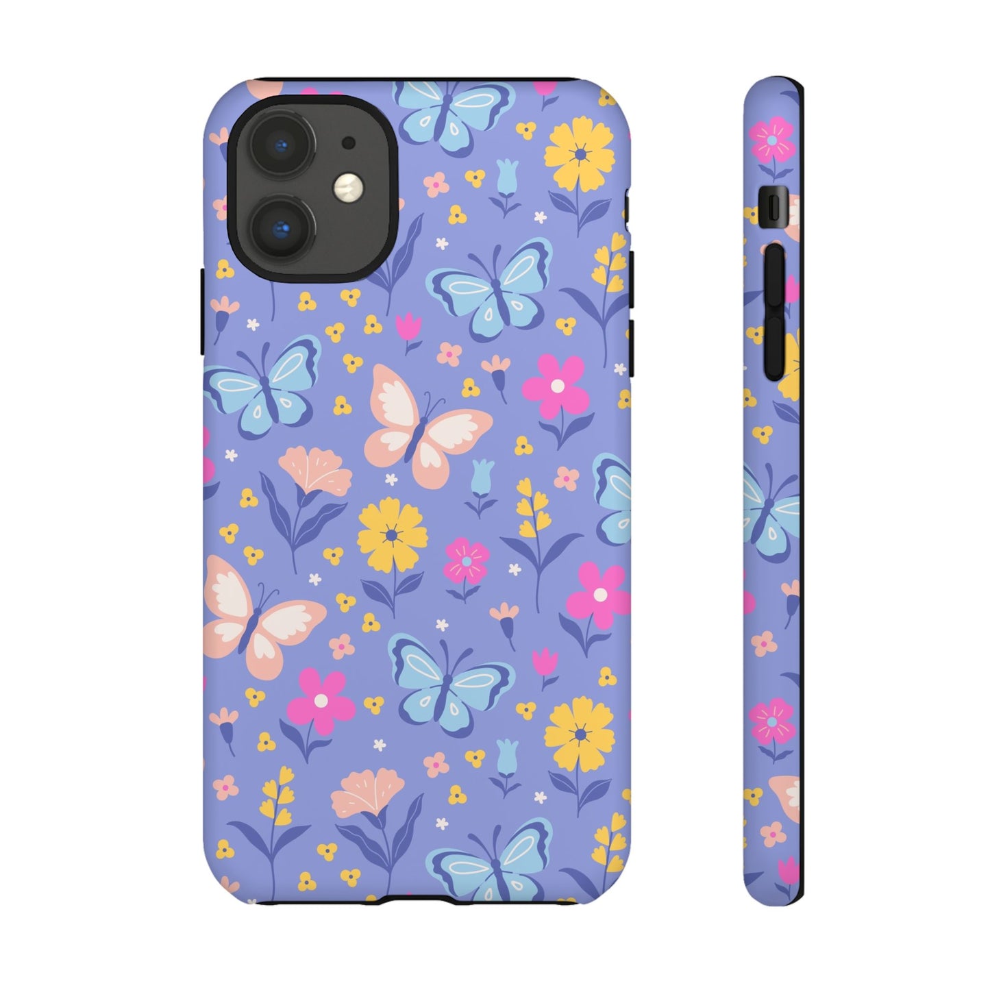 Lavender Butterflies: Tough Cases for iPhone, Samsung Galaxy and Google Pixel