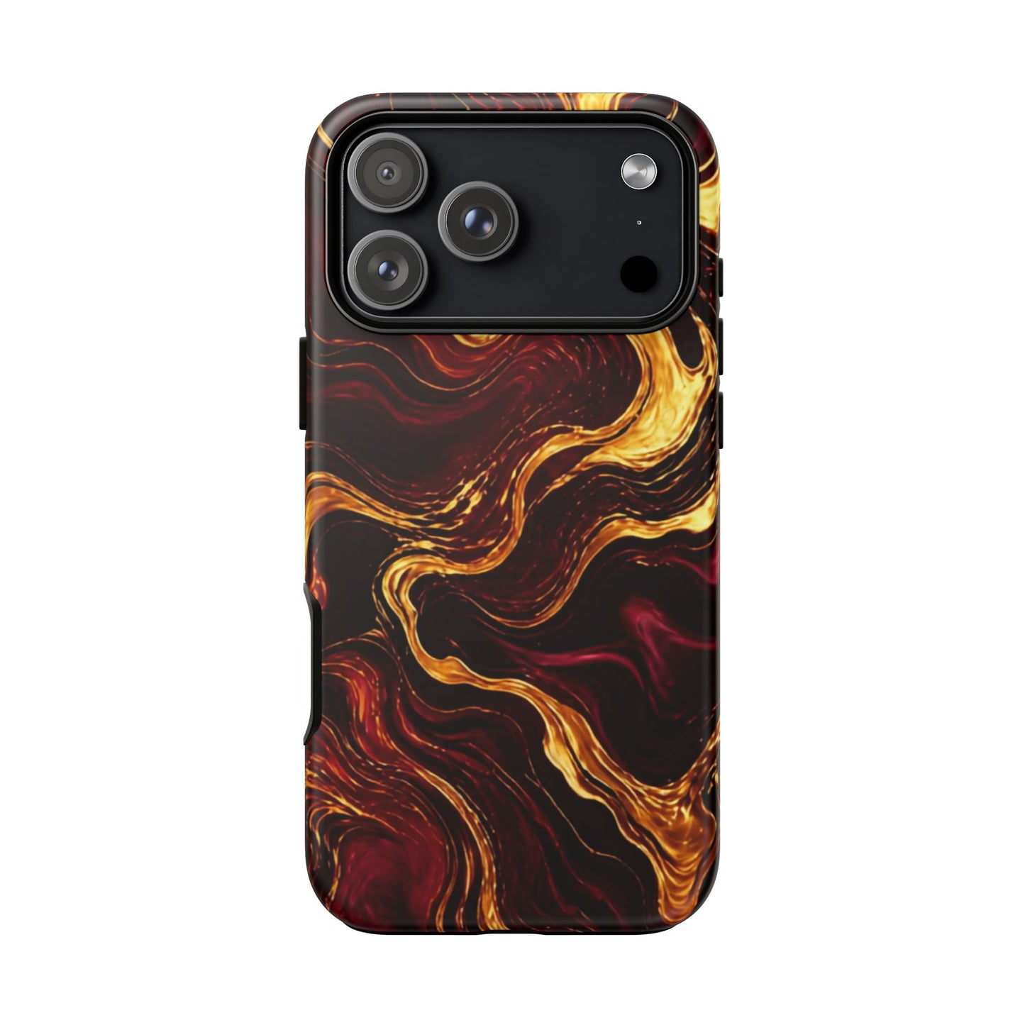 Molten Gold and Maroon Waves: Elegant Phone Case for iPhone, Samsung Galaxy and Google Pixel devices