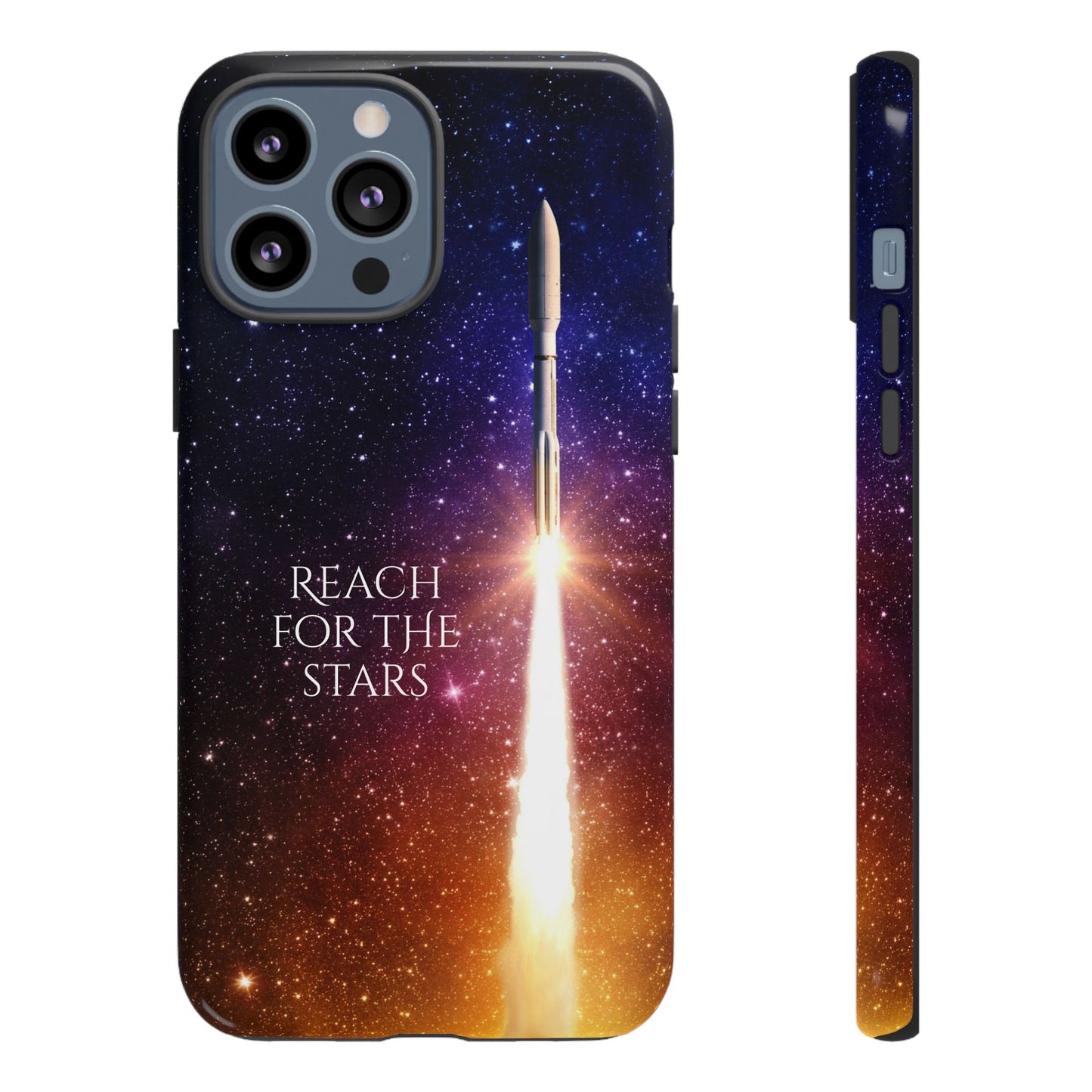Reach for the Stars: Rocket-illustrated phone case for iPhone, Samsung Galaxy and Pixel devices
