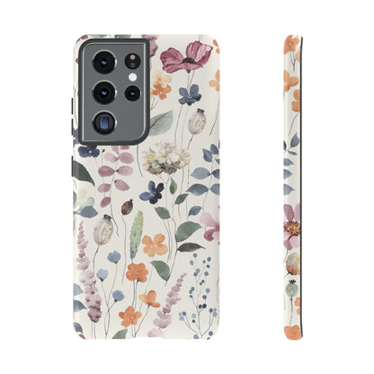 Floral prints phone case for iPhone, Samsung Galaxy and Pixel devices