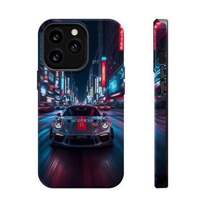 Urban Racer (MagSafe version): Neon Car Inspired iPhone Case for Men