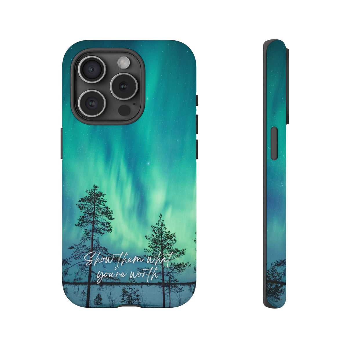 Show Them What You're Worth: Aurora Borealis-Inspired phone case for iPhone, Samsung Galaxy and Pixel devices