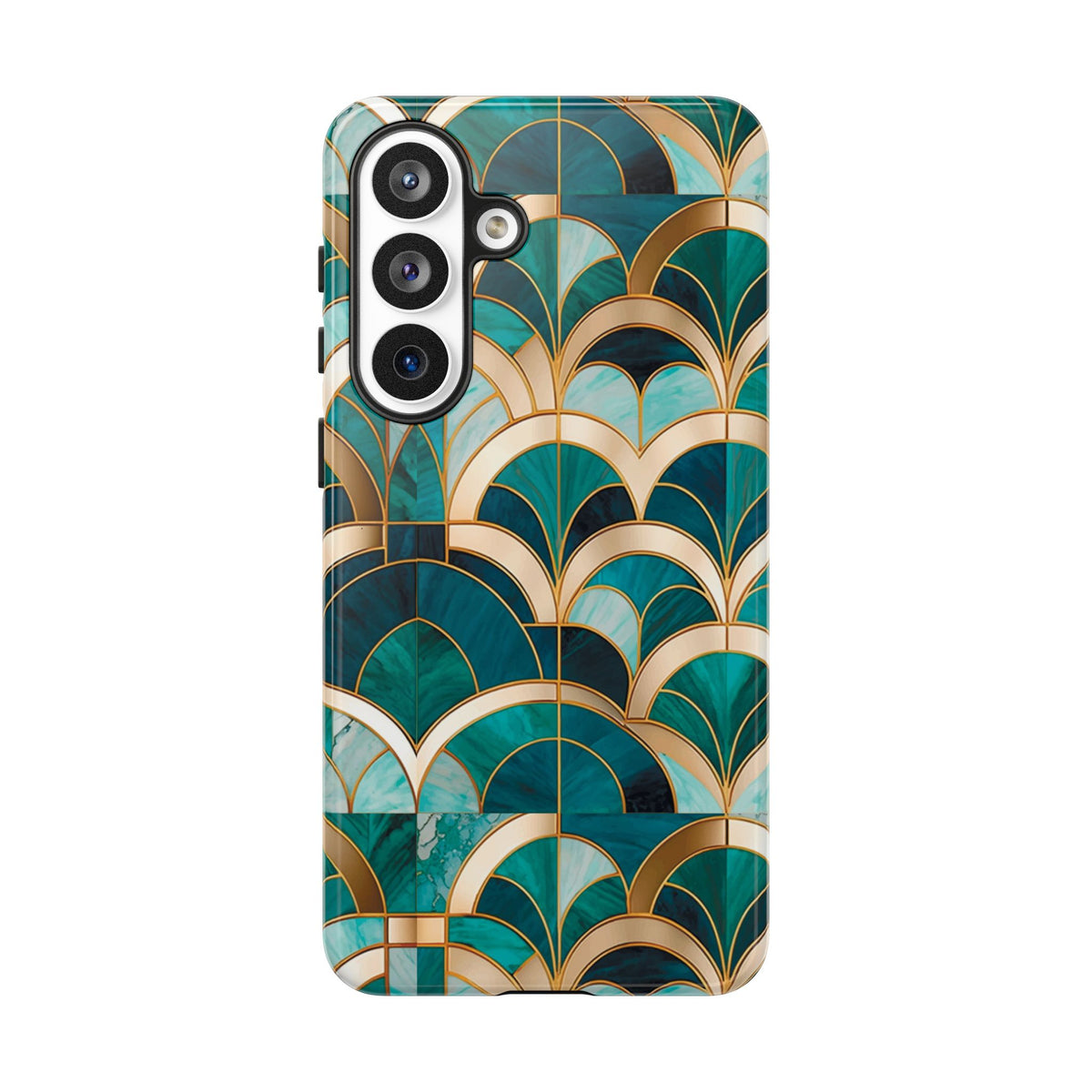 Emerald Deco: Vintage Plush Phone Case for iPhone, Samsung Galaxy and Google Pixel devices