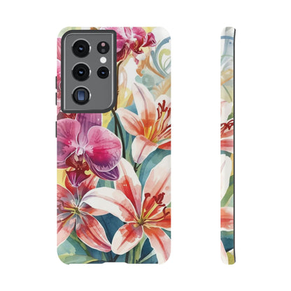 Hibiscus & Orchid Bloom Case: Floral Beauty for Your Samsung Galaxy S Series