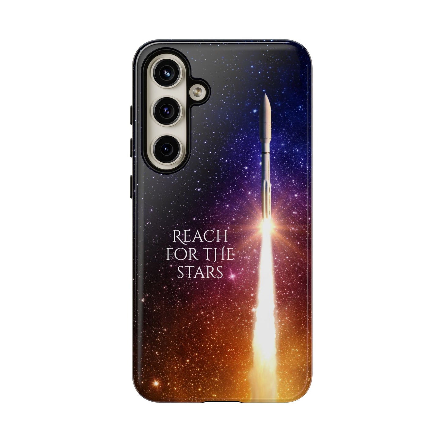 Reach for the Stars: Rocket-illustrated phone case for iPhone, Samsung Galaxy and Pixel devices