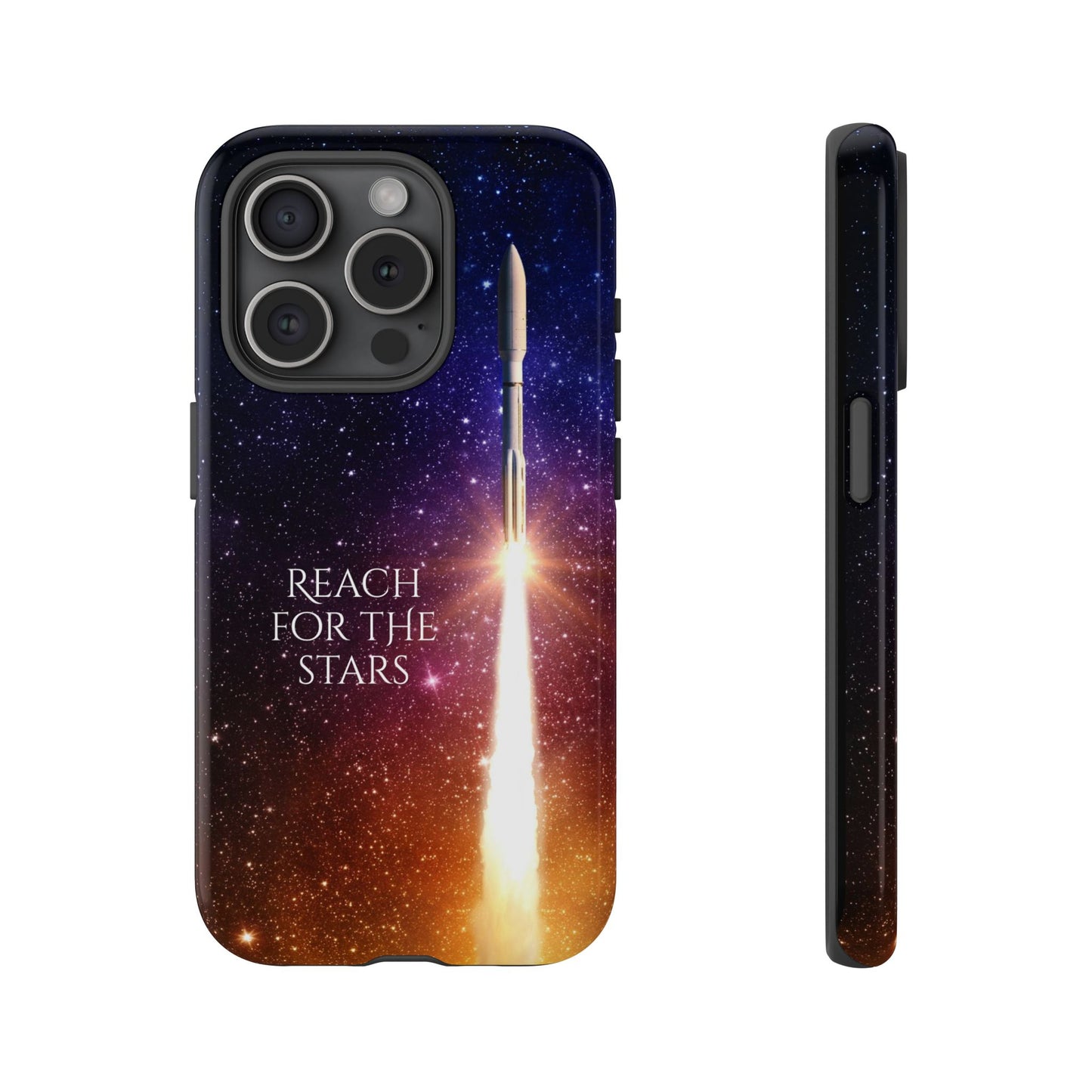 Reach for the Stars: Rocket-illustrated phone case for iPhone, Samsung Galaxy and Pixel devices