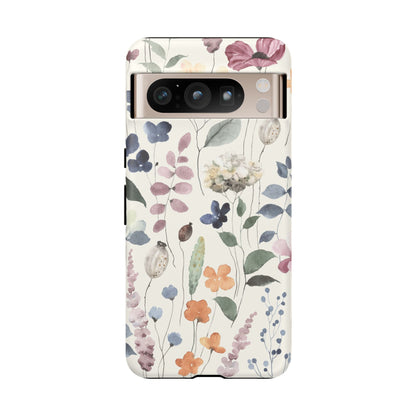 Floral prints phone case for iPhone, Samsung Galaxy and Pixel devices