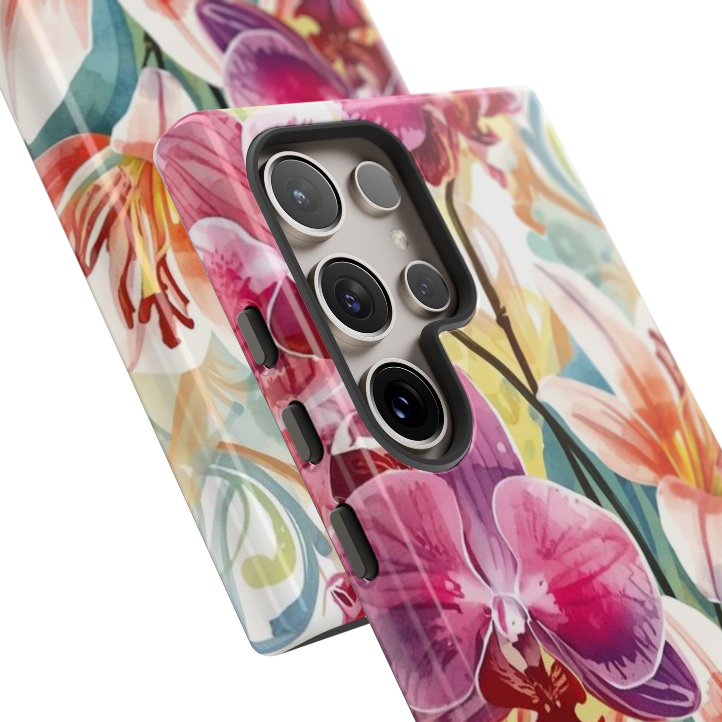 Hibiscus & Orchid Bloom Case: Floral Beauty for Your Samsung Galaxy S Series