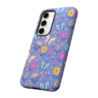 Lavender Butterflies: Tough Cases for iPhone, Samsung Galaxy and Google Pixel