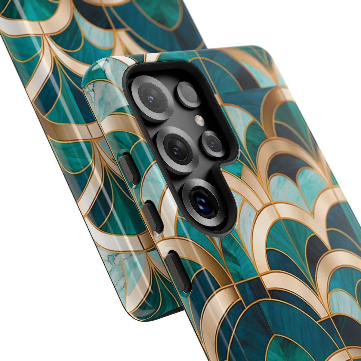 Emerald Deco: Vintage Plush Phone Case for iPhone, Samsung Galaxy and Google Pixel devices