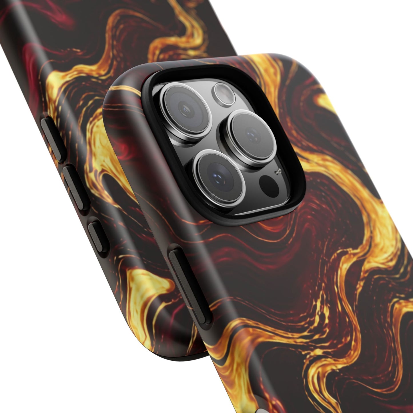Molten Gold and Maroon Waves: Elegant Phone Case for iPhone, Samsung Galaxy and Google Pixel devices