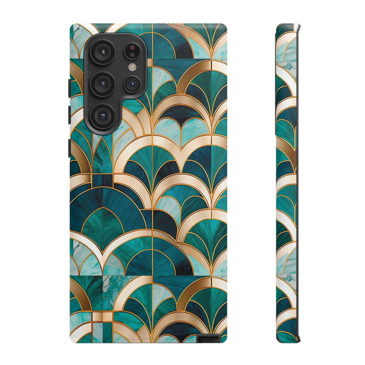 Emerald Deco: Vintage Plush Phone Case for iPhone, Samsung Galaxy and Google Pixel devices