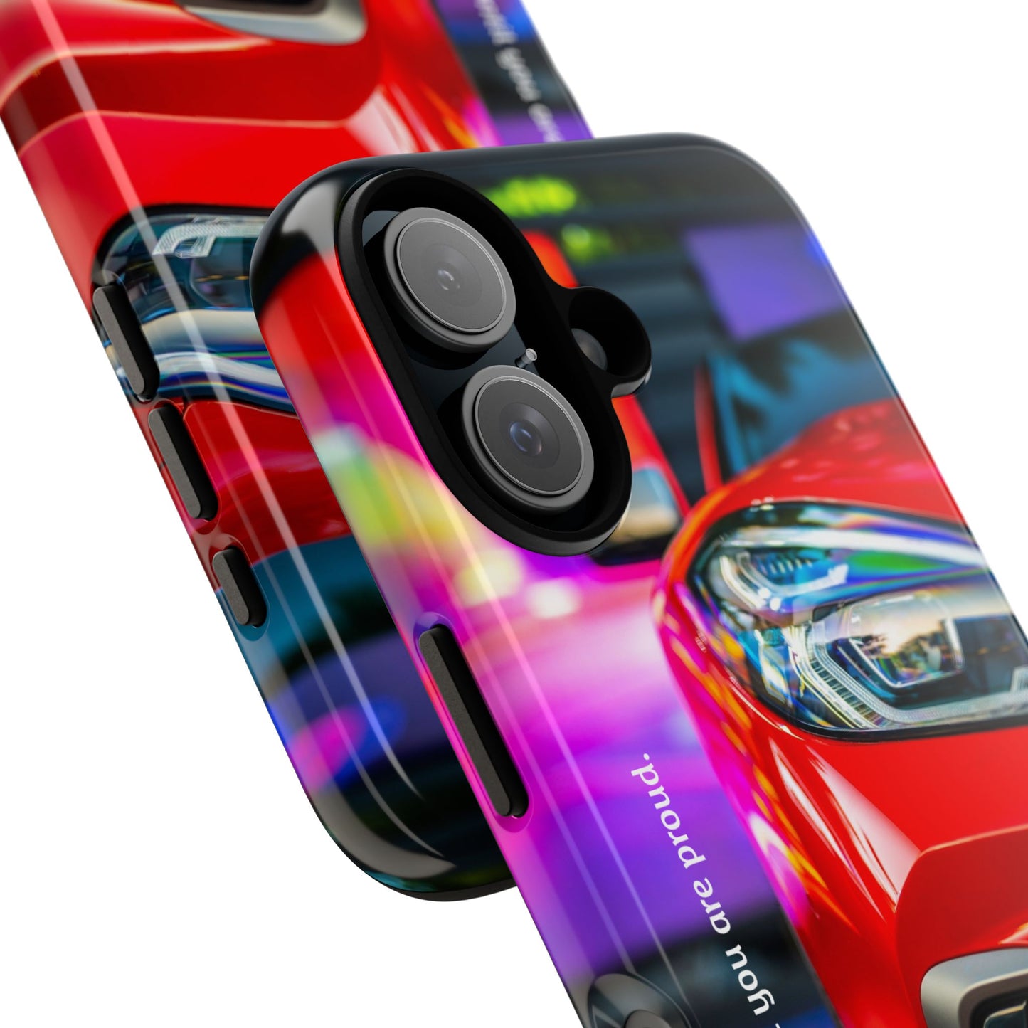 Don't Stop Until You Are Proud: Sports Car illustrated phone case for iPhone, Samsung Galaxy and Google Pixel