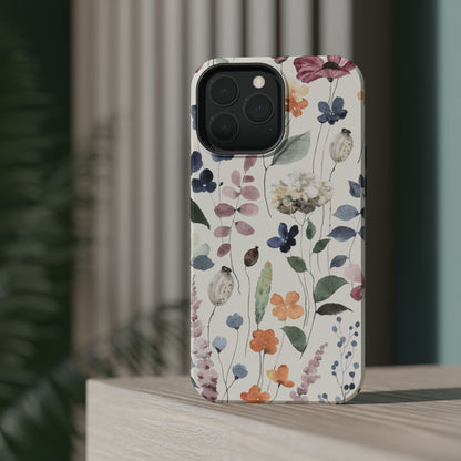 Floral prints phone case for iPhone (MagSafe version)