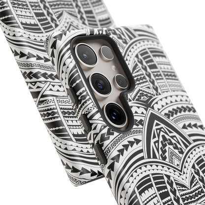Tatoeage: telefoonhoesje met tribalpatroon voor iPhone, Samsung Galaxy en Google Pixel