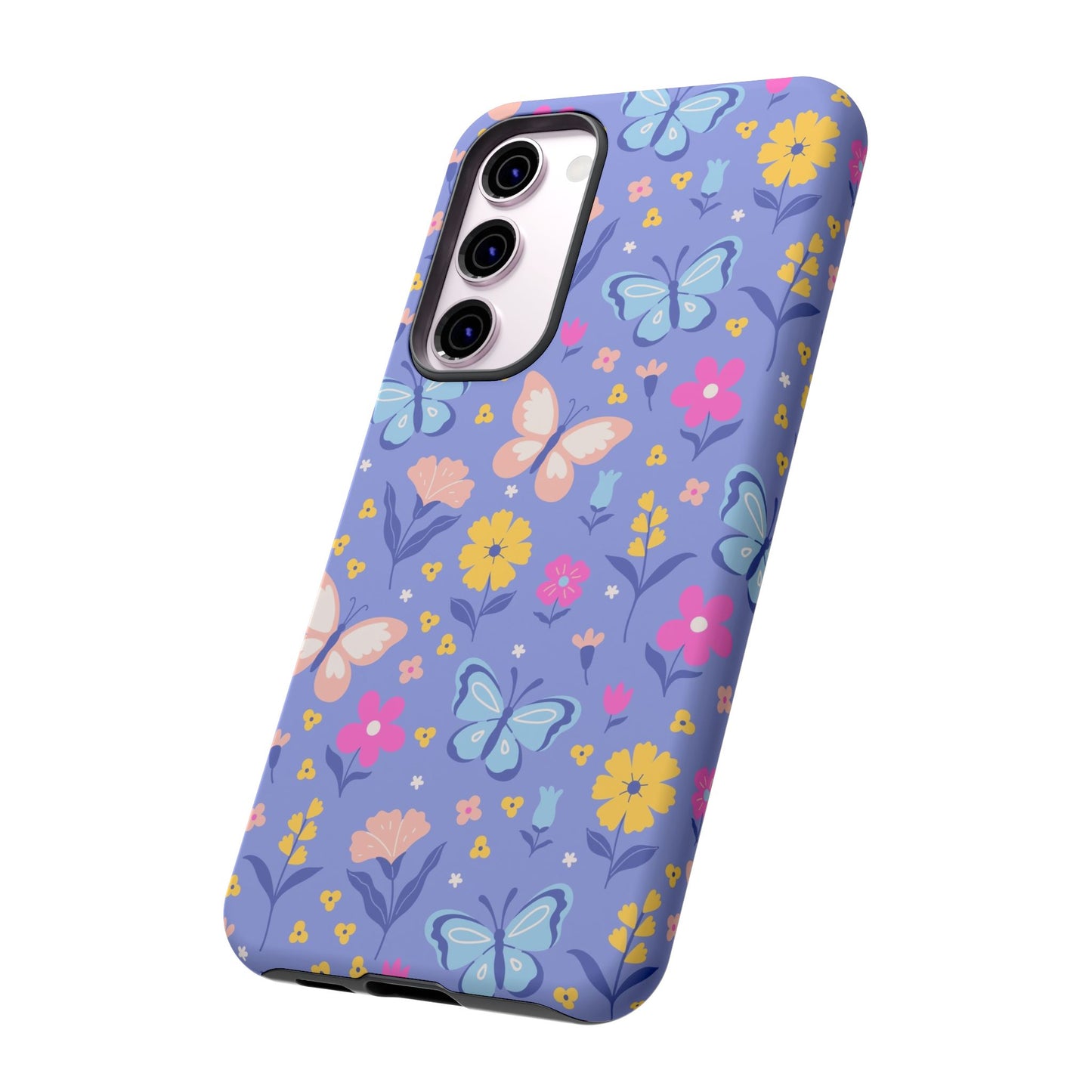 Lavender Butterflies: Tough Cases for iPhone, Samsung Galaxy and Google Pixel