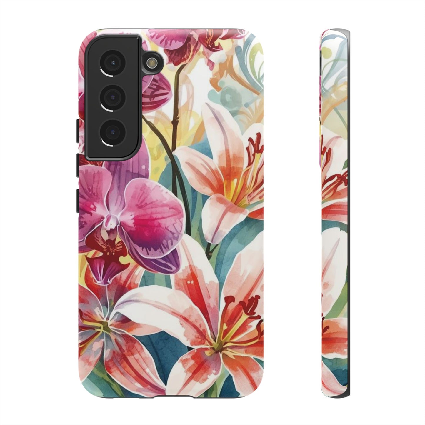Hibiscus & Orchid Bloom Case: Floral Beauty for Your Samsung Galaxy S Series