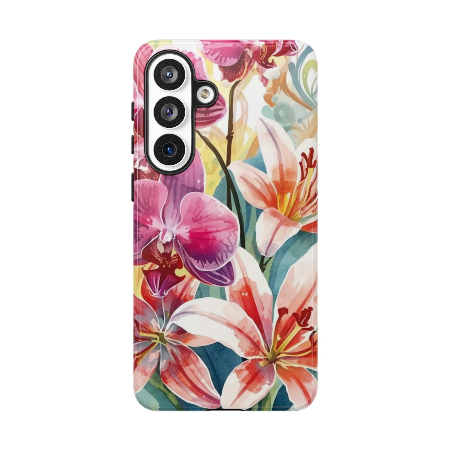 Hibiscus & Orchid Bloom Case: Floral Beauty for Your Samsung Galaxy S Series