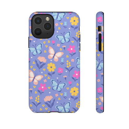 Lavender Butterflies: Tough Cases for iPhone, Samsung Galaxy and Google Pixel