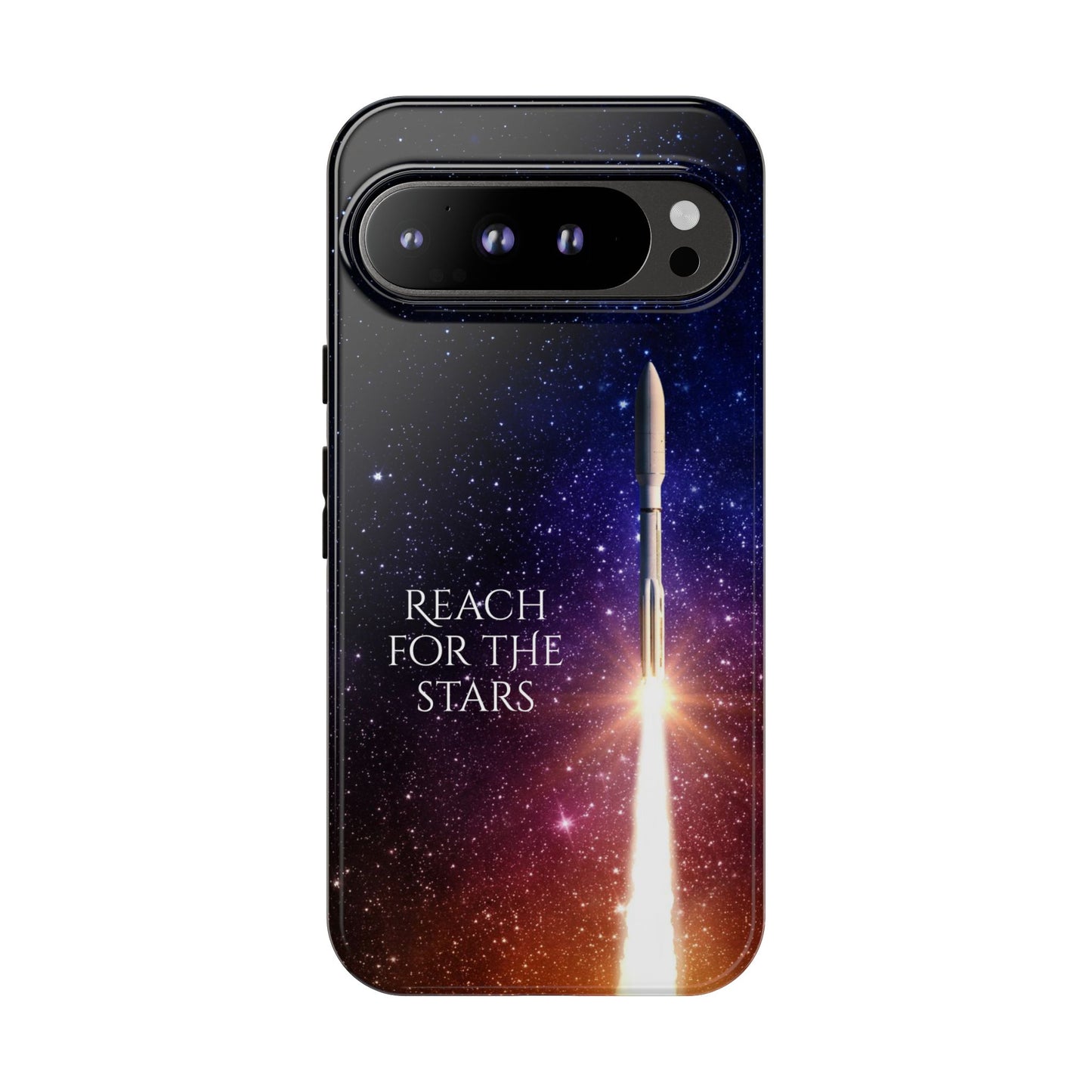Reach for the Stars: Rocket-illustrated phone case for iPhone, Samsung Galaxy and Pixel devices