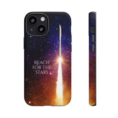 Reach for the Stars: Rocket-illustrated phone case for iPhone, Samsung Galaxy and Pixel devices