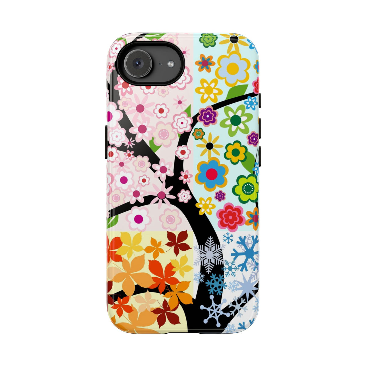 Four Seasons: Fall, Winter, Spring and Summer inspired phone case for iPhone, Samsung Galaxy and Google Pixel devices