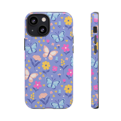 Lavender Butterflies: Tough Cases for iPhone, Samsung Galaxy and Google Pixel