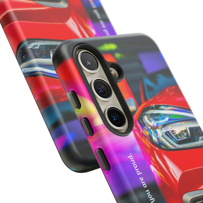 Don't Stop Until You Are Proud: Sports Car illustrated phone case for iPhone, Samsung Galaxy and Google Pixel