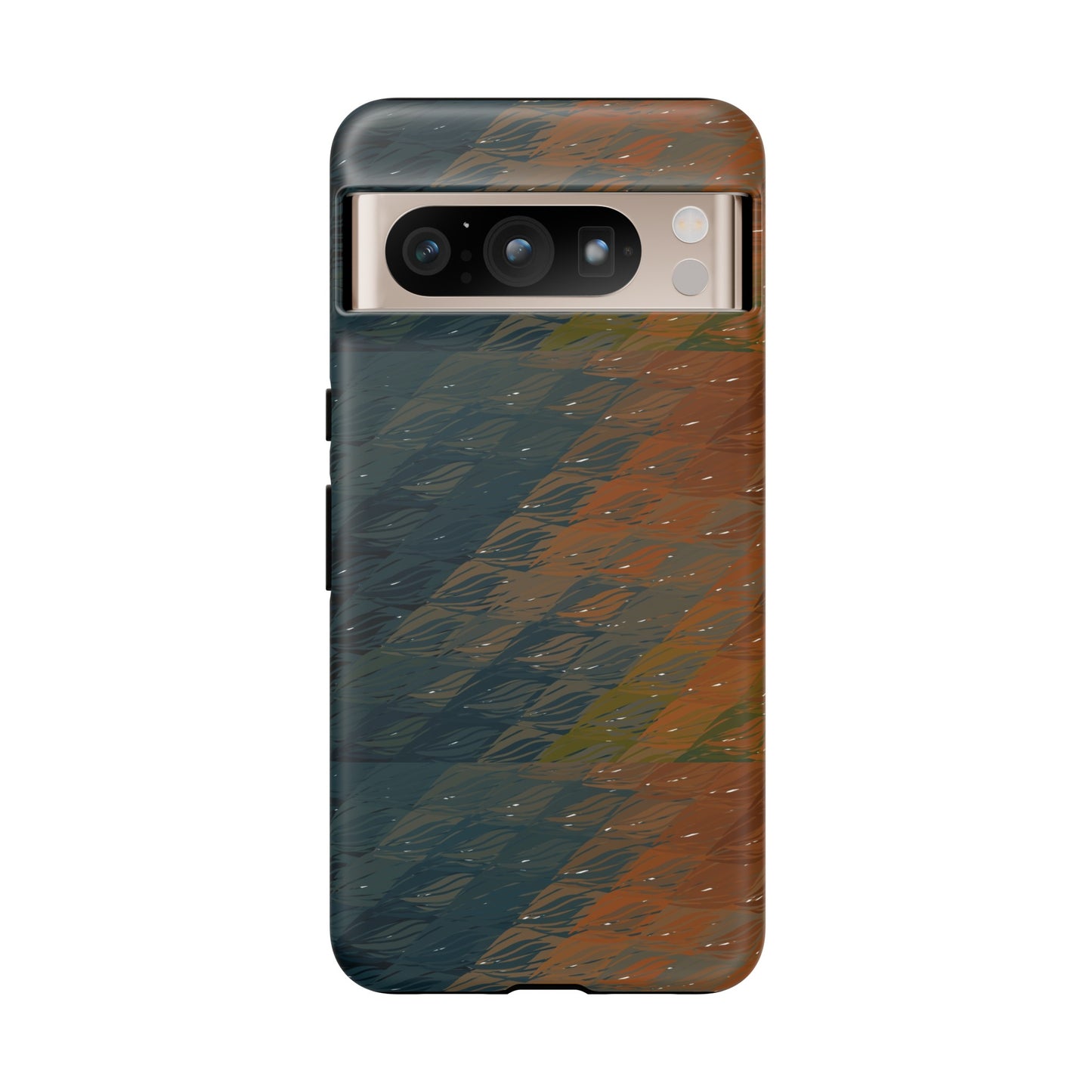 BRUE: Brown + Blue Geometric case for iPhone, Galaxy and Pixel